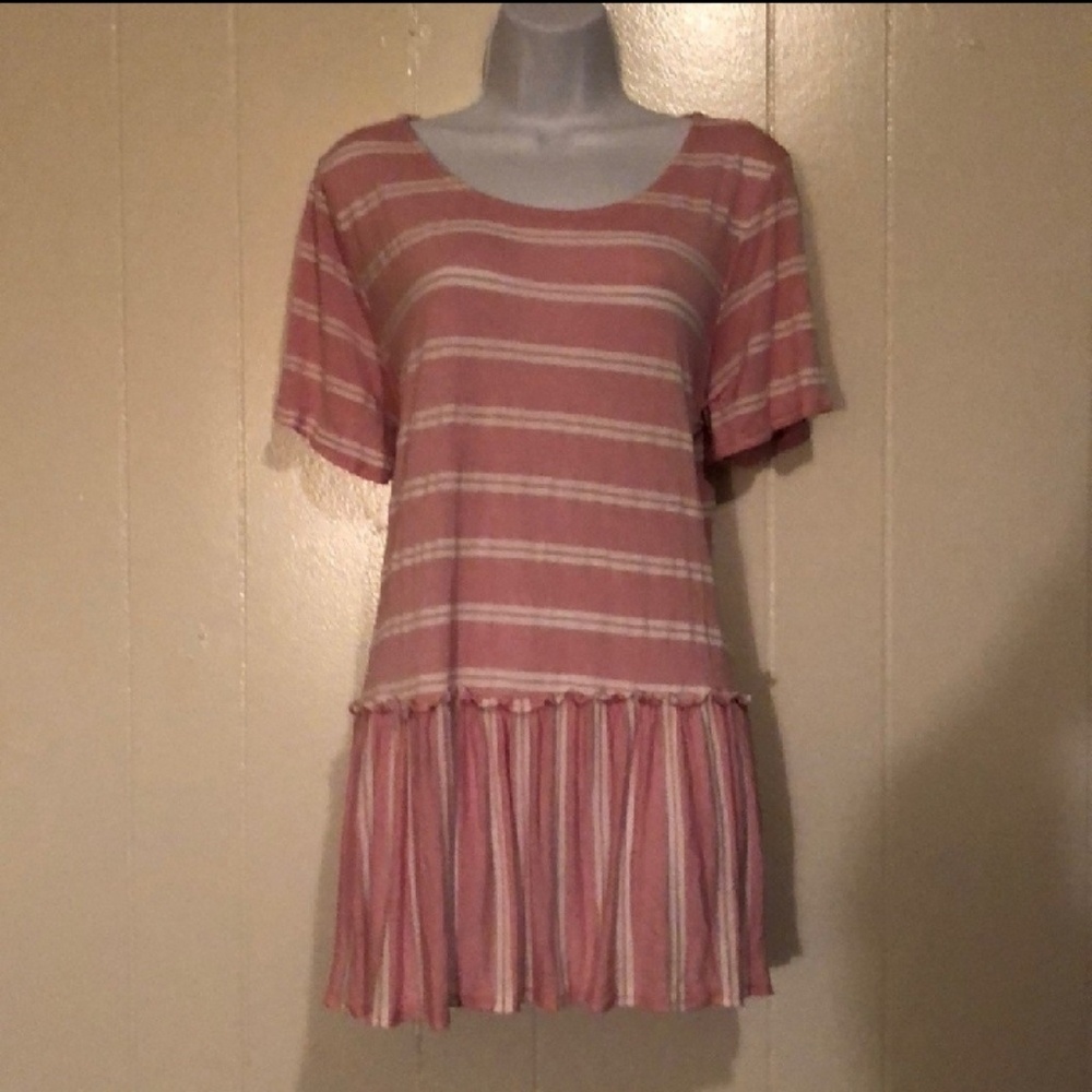 Modcloth pink peplum top